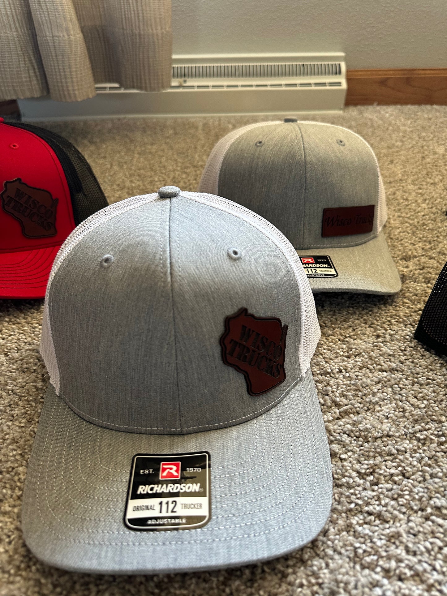 Leather Patch Hats - Wisco Trucks State Logo